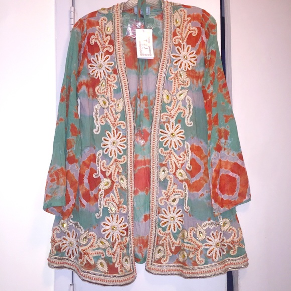 Taj by Sabrina Crippa Top Duster Cover Up - Picture 1 of 8
